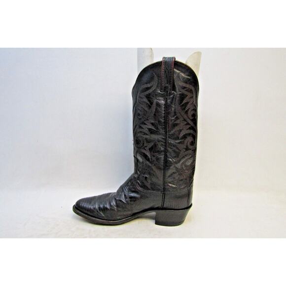 Dan Post Mens Size 8.5 D Burgundy Leather Lizard Cowboy Western Boots main image 7